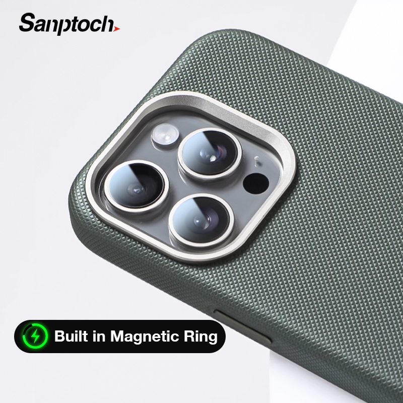 Sanptoch สําหรับแม่เหล็กหรูหราหนังเคสโทรศัพท์สําหรับ iPhone 17 16 15 14 13 PRO MAX พื้นผิวลื่นปกแข็งสําหรับ iPhone 17 PRO MAX ทหารกันกระแทกป้องกันปลอก