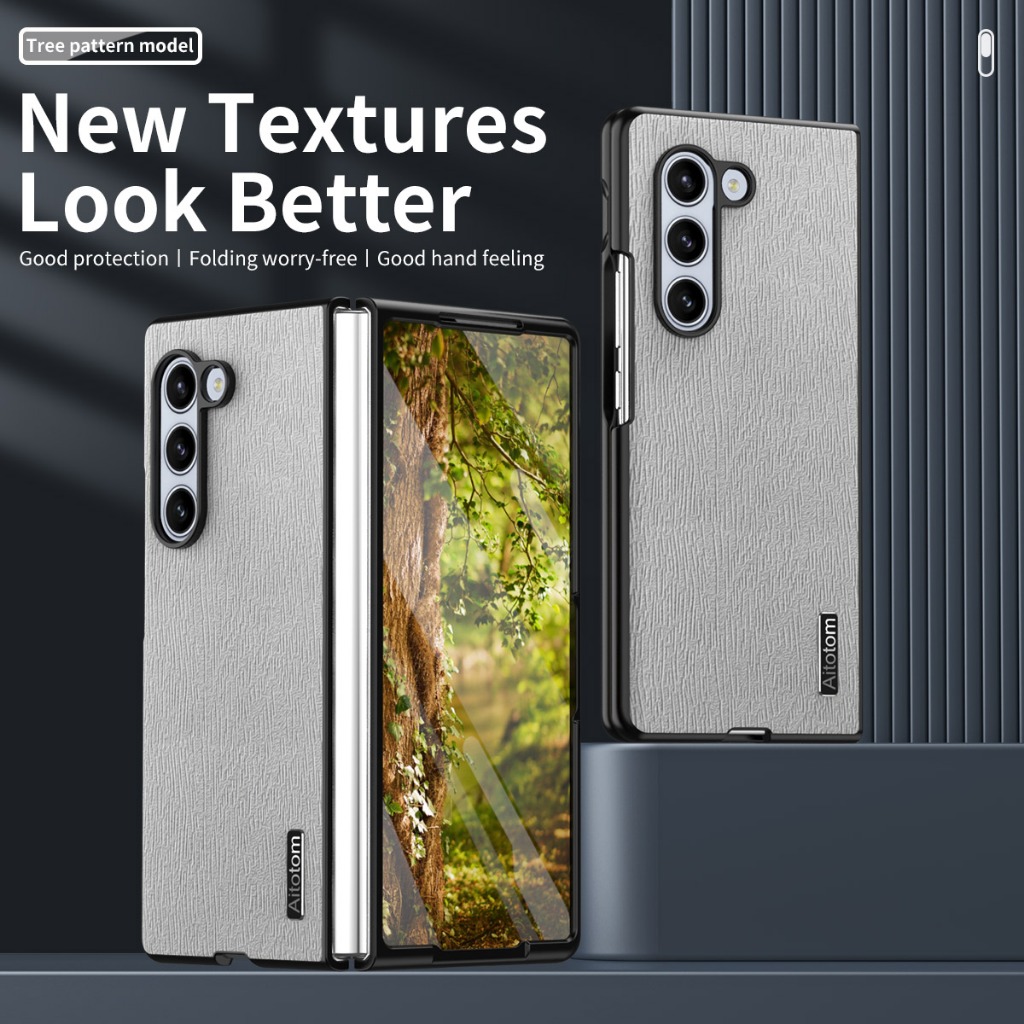 ปลอกหนังสําหรับ Samsung Galaxy Z Fold6 Fold5 Fold4 Fold3 Fold2 Z พับ 6 5 4 3 2 SM-F956B/DS SM-F956U 