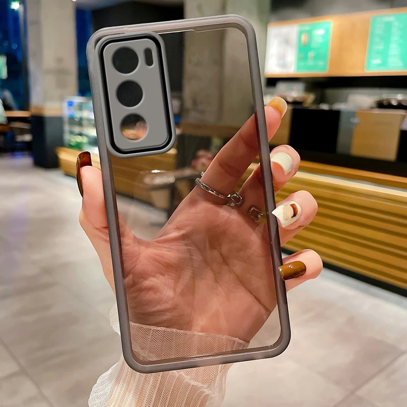 ปลอกสําหรับ OPPO Reno 12 11 10 Pro 5G 11F 8Z 7Z 8T 4G 5G กรณี Chromed สีสันเลนส์ Protector TPU เจลฝาครอบ
