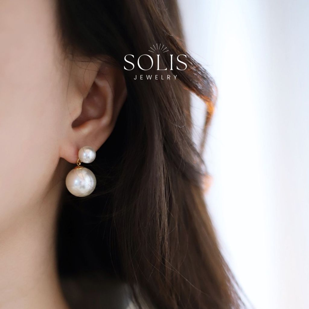 คลาสสิกต่างหูมุกคู่ Studs ต่างหู • กันน้ํา Non-Tarnish Hypoallergenic ต่างหูแฟชั่นสําหรับผู้หญิง ER397