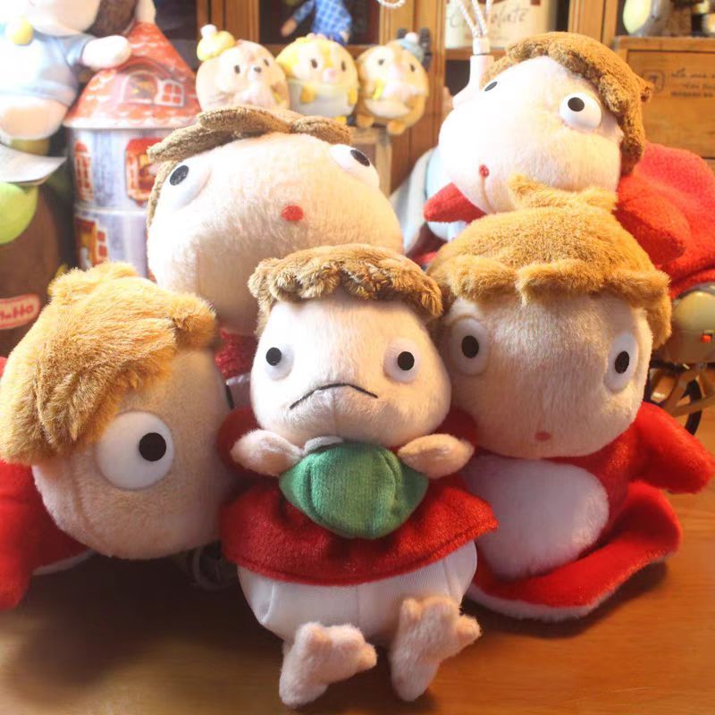 ญี่ปุ่นเดี่ยวของแท้ Hayao Miyazaki Animation Goldfish บน Cliff Ponyo ตุ๊กตาตุ๊กตาน่ารัก Ragdoll