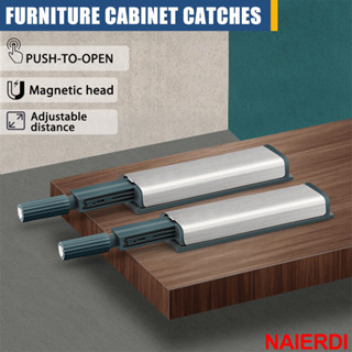 Naierdi 1 ชิ้นตู้จับสแตนเลส Push to เปิดซ่อนตู้ Handle Soft …