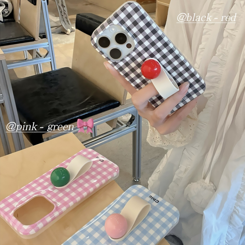 Insเกาหลีลายสก๊อตแหวนหัวเข็มขัดเคสโทรศัพท์สําหรับiphone 15 14 13 12 11 Pro Maxวงเล็บกันกระแทกปกอ่อน