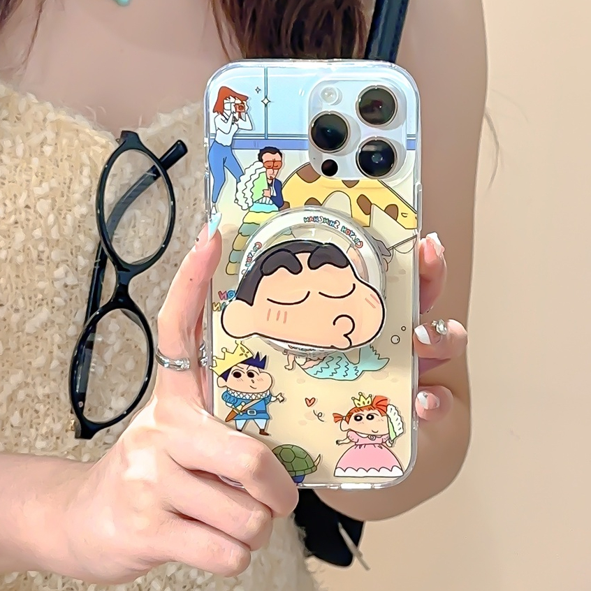 สําหรับiphone case 16 Pro Max 15 Pro Max 14 Pro Max 13 Pro Max 12 Pro Max Super strong magnetic IMDการ์ตูนรูปแบบโทรศัพท์มือถือ
