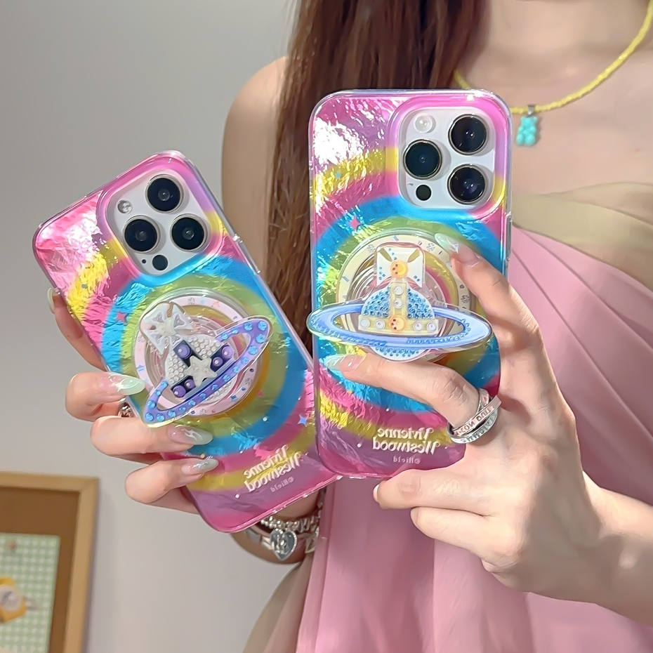 สําหรับiphone case 15 Pro Max 14 Pro Max 13 Pro Max 12 Pro Max Super strong magnetic IMDการ์ตูนรูปแบบโทรศัพท์มือถือ