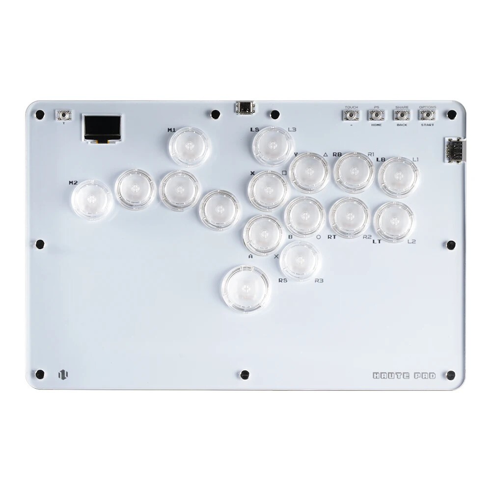 ⭐Haute42 R16 จอยสติ๊กอาเขต Hitbox Controller ปุ่มขอบ leverless อาเขต Stick Controller สําหรับ PC/ Ps4 / ps5/Steam Fightstick อาเขต