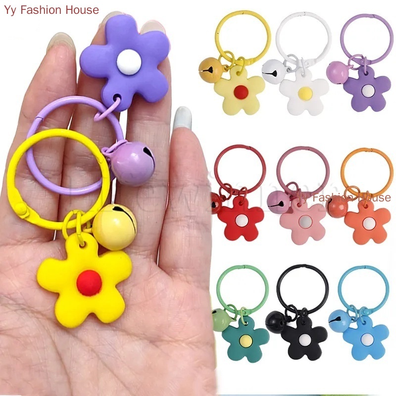 Diy Creative Charm พวงกุญแจดอกไม้ที่ถอดออกได้สาวกระเป๋านักเรียนจี้ของขวัญสาว