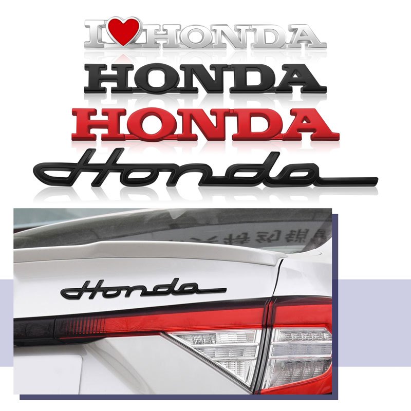 3d โลหะสัญลักษณ์รถสติกเกอร์ Honda โลโก้ด้านหลัง Badge สําหรับ Honda Fit Civic Freed ไฟเบอร์ Accord C
