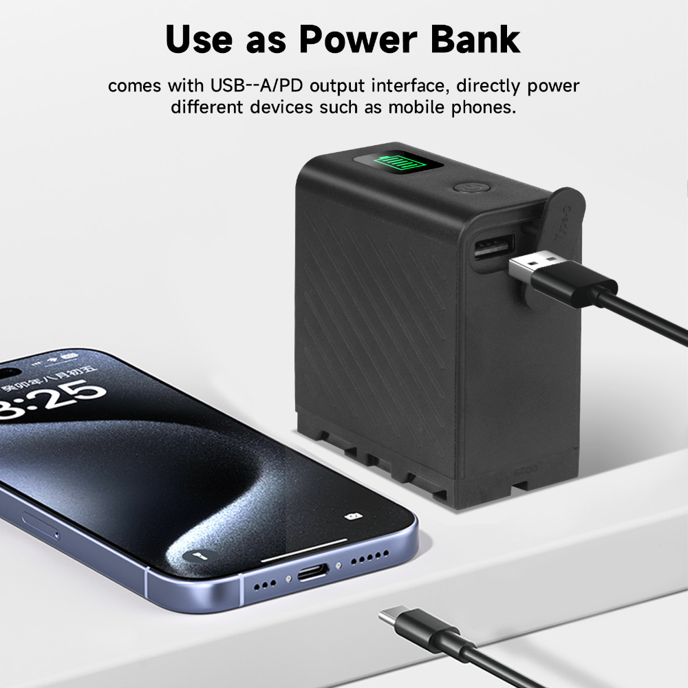 Palo NP-F970/960/750 แบตเตอรี่ USB Fast Charging ความจุขนาดใหญ่สําหรับกล้อง Sony CCD เครื่องบันทึกกล้องดิจิตอล LED เติมแสง