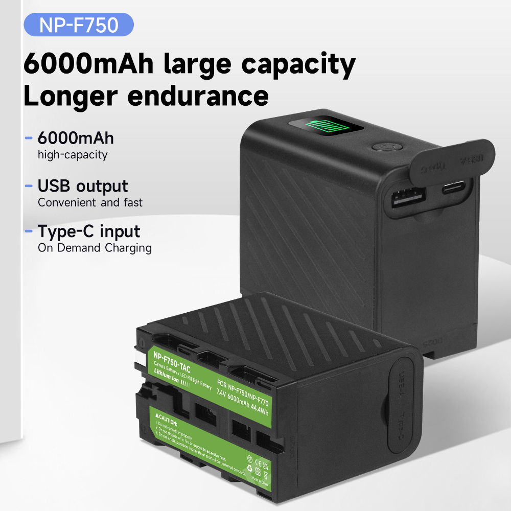 Palo NP-F970/960/750 แบตเตอรี่ USB Fast Charging ความจุขนาดใหญ่สําหรับกล้อง Sony CCD เครื่องบันทึกกล้องดิจิตอล LED เติมแสง
