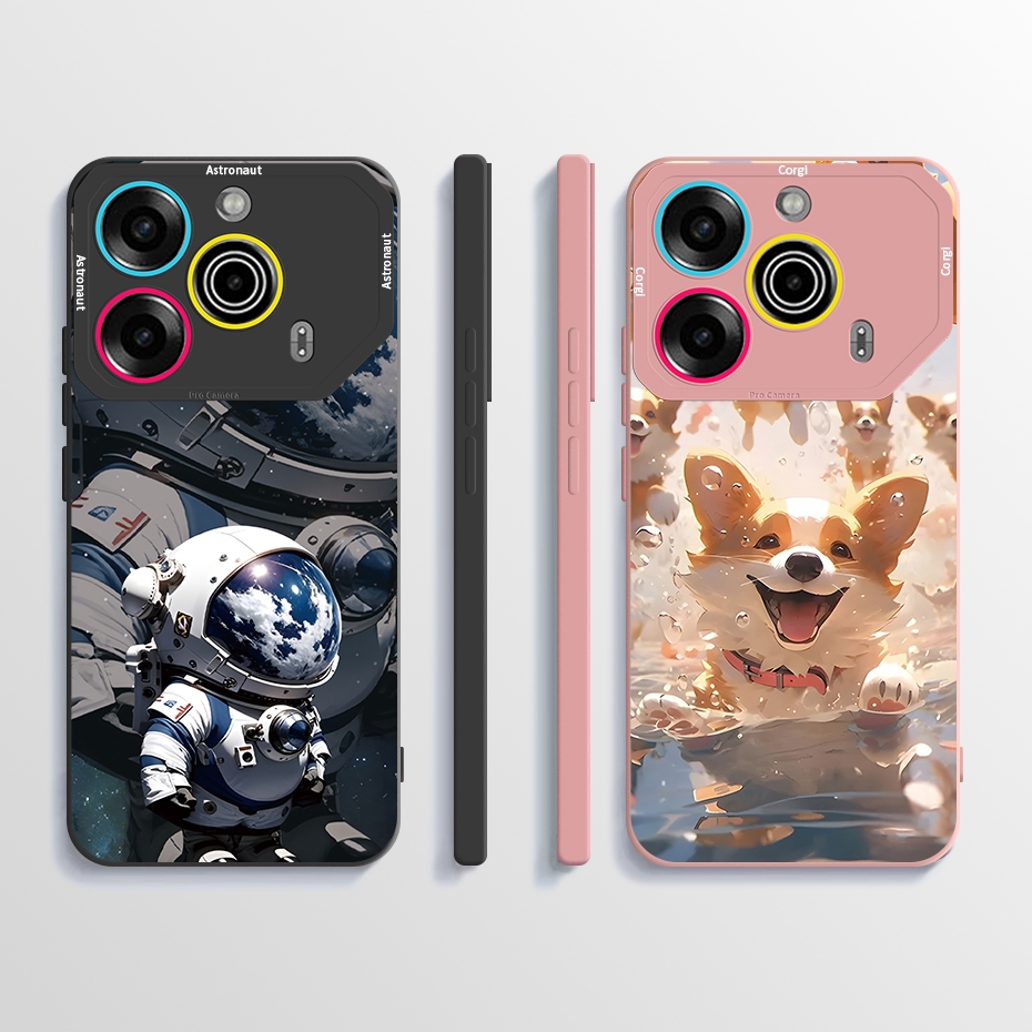 สําหรับ Tecno Pova 6 Pro กรณีใหม่รูปแบบรูปแบบซิลิโคนอ่อนนุ่มกันกระแทกสําหรับ Tecno Pova6 Pro Pova6Pr