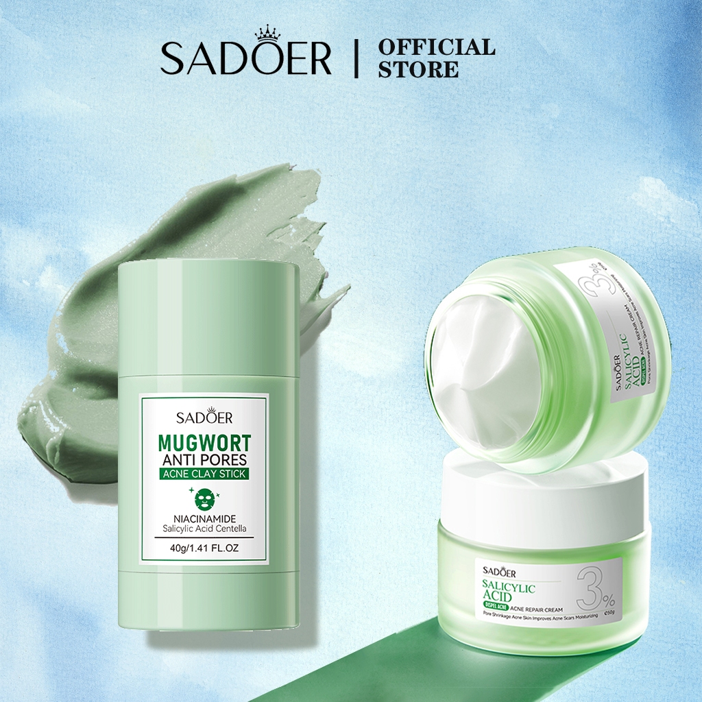 SADOER Mugwort Mud Mask มอยเจอร์ไรเซอร์ป้องกันสิว