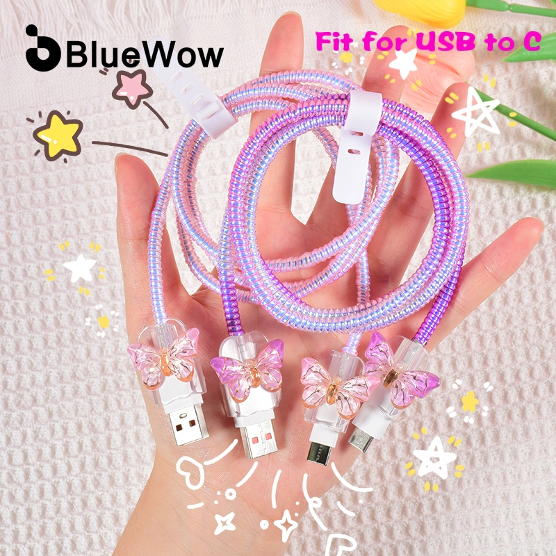 Android Universalbluewow Charger Protector Type CชุดสายไฟสายOrganizerสายไฟสําหรับAndroid Chargerสายผู้ถือTie Cable Winderคลิป