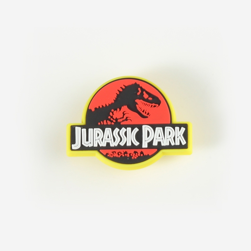 Crocs Carlo Chi รองเท้าอุปกรณ์เสริมตกแต่งหัวเข็มขัดการ์ตูน Zhibixing Jurassic Park ไดโนเสาร์ Series รองเท้าดอกไม้