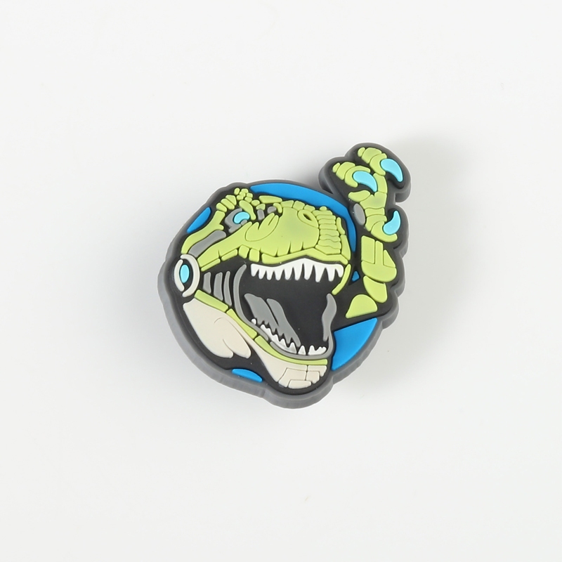 Crocs Carlo Chi รองเท้าอุปกรณ์เสริมตกแต่งหัวเข็มขัดการ์ตูน Zhibixing Jurassic Park ไดโนเสาร์ Series รองเท้าดอกไม้