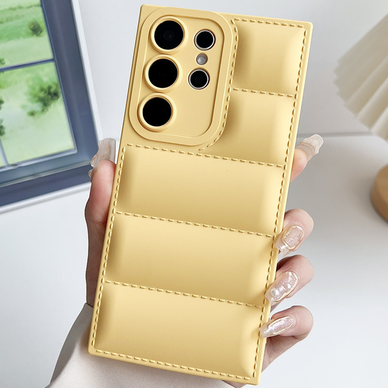 SAMSUNG สําหรับsamsung S24Ultra S23Plus/+S22 S21FE S20 Note20 สีทึบลงเสื้อแจ็คเก็ตซิลิโคนเลนส์ป้องกันกันกระแทกTPU Soft Case Anti Fall Anti Slip