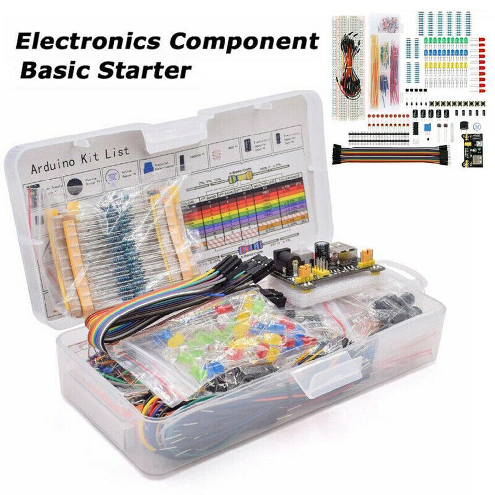 สําหรับ Arduino R3DIY โครงการ Starter ชุด DIY อิเล็กทรอนิกส์ 830 Tie-points Breadboard ส่วนประกอบอิเล็กทรอนิกส์ชุดกล่อง