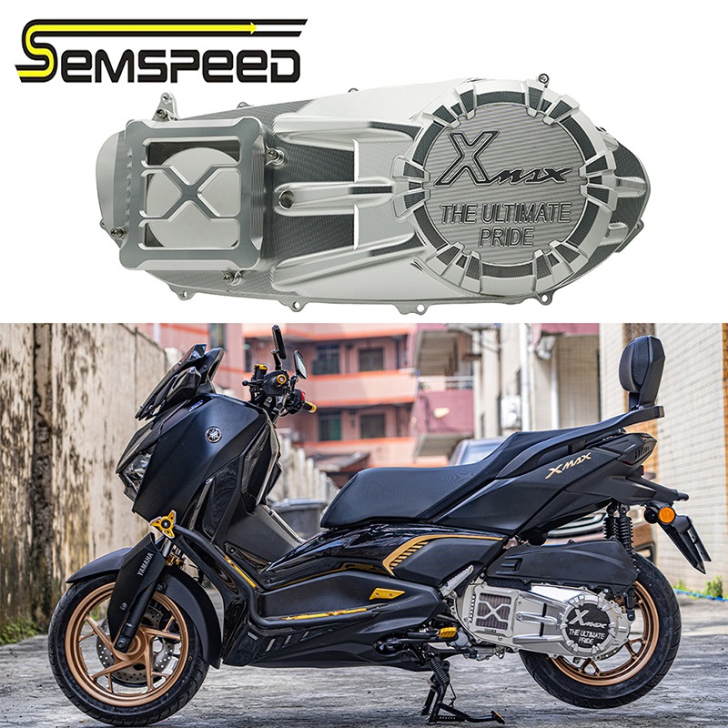 SEMSPEEDFor XMAX 300 250 125 V1 V2 2017-2026 xe máy CVT Crank Case Crankcase Cover Protector