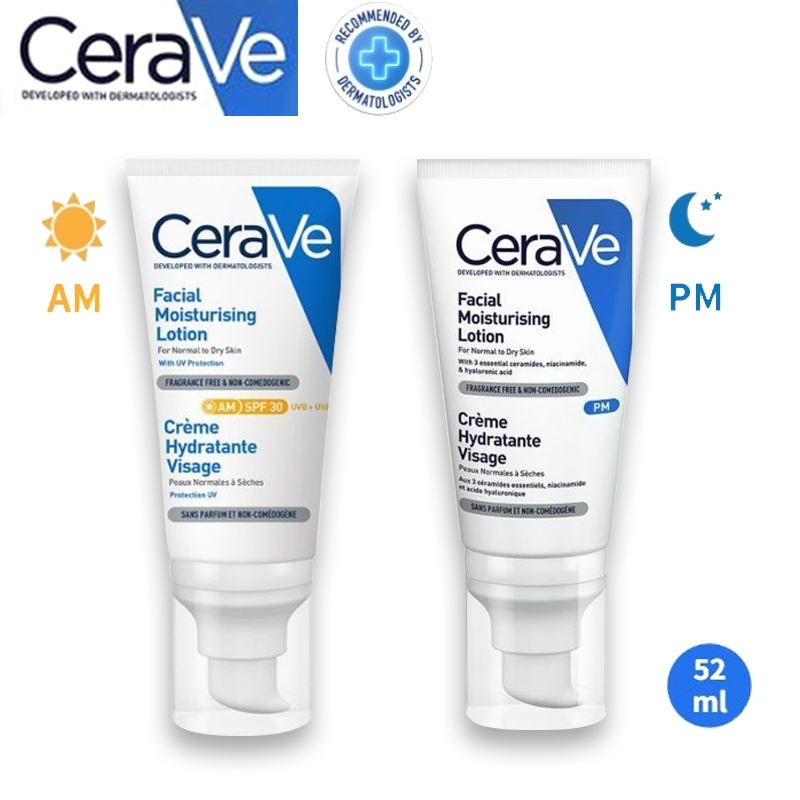 100% Cerave Am/pm Facial Moisturising Lotion Spf 30+ 52Ml ผลิตภัณฑ์บำรุงผิวหน้า