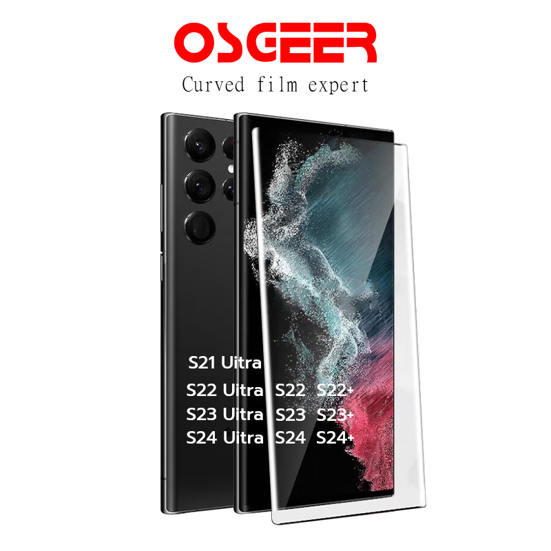 [OSGEER]ฟิล์มป้องกันสําหรับSamsung S22 Ultra S23Ultra S24 Ultra s21 Ultra S22 s21 เทคโนโลยีนาโนซ่อมอัตโนมัติความละเอียดสูง