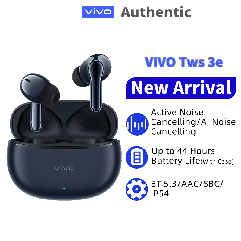 VIVO TWS 3e หูฟังบลูทูธตัดเสียงรบกวนแบบแอคทีฟบลูทูธ 5.3 หูฟังไร้สาย AI ตัดเสียงรบกวนสําหรับ Vivo X100 PRO