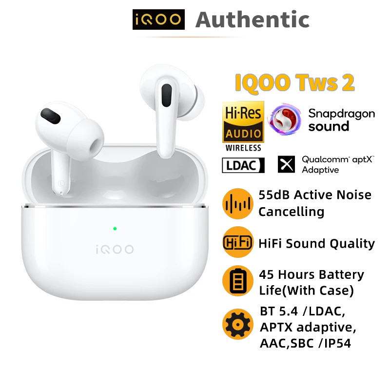VIVO TWS 2 ANC หูฟังไร้สาย True Wireless สีน้ำเงิน/ขาว