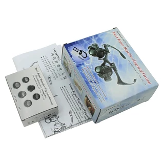 Kiprun ขยาย,แถบคาดศีรษะ LED Light แว่นตาแว่นขยาย, 10X 15X 20X 25X Dual Eye Loupe เลนส์สําหรับนาฬิกาซ่อมเครื่องประดับเลนส์แว่นขยายแก้ว