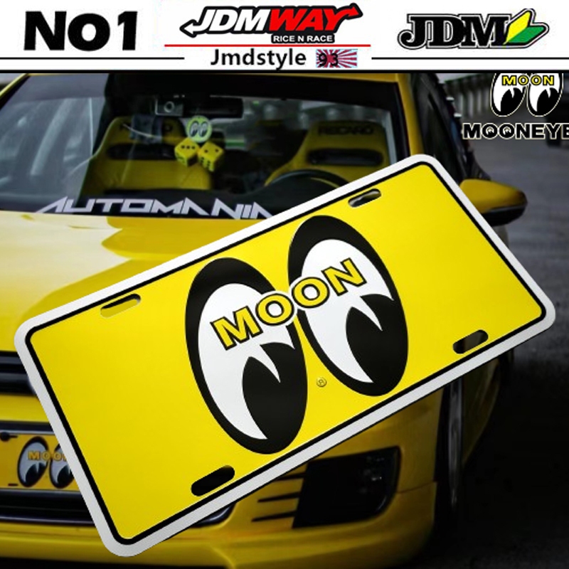 Mooneyes Big Eyes กรอบป้ายทะเบียนรถยนต์ Racing Auto JDM อุปกรณ์เสริมรถ Racing จัดแต่งทรงผม