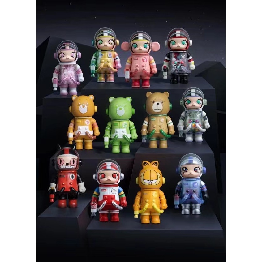 Popmart MEGA SPACE MOLLY Anniversary Series 3 รวมกล่องตาบอดสามรุ่น 100%