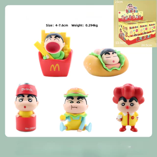 💥 จัดส่งจากประเทศไทย 💥5 ชิ้น/เซ็ต Crayon Shin chan คอสเพลย์ McDonald Hamburg Coke อะนิเมะรูป COD สต็อกรูปตุ๊กตาของเล่นสําหรับของขวัญเด็กคอลเลกชันเครื่องประดับรถบ้านเค้กตกแต่ง Gac