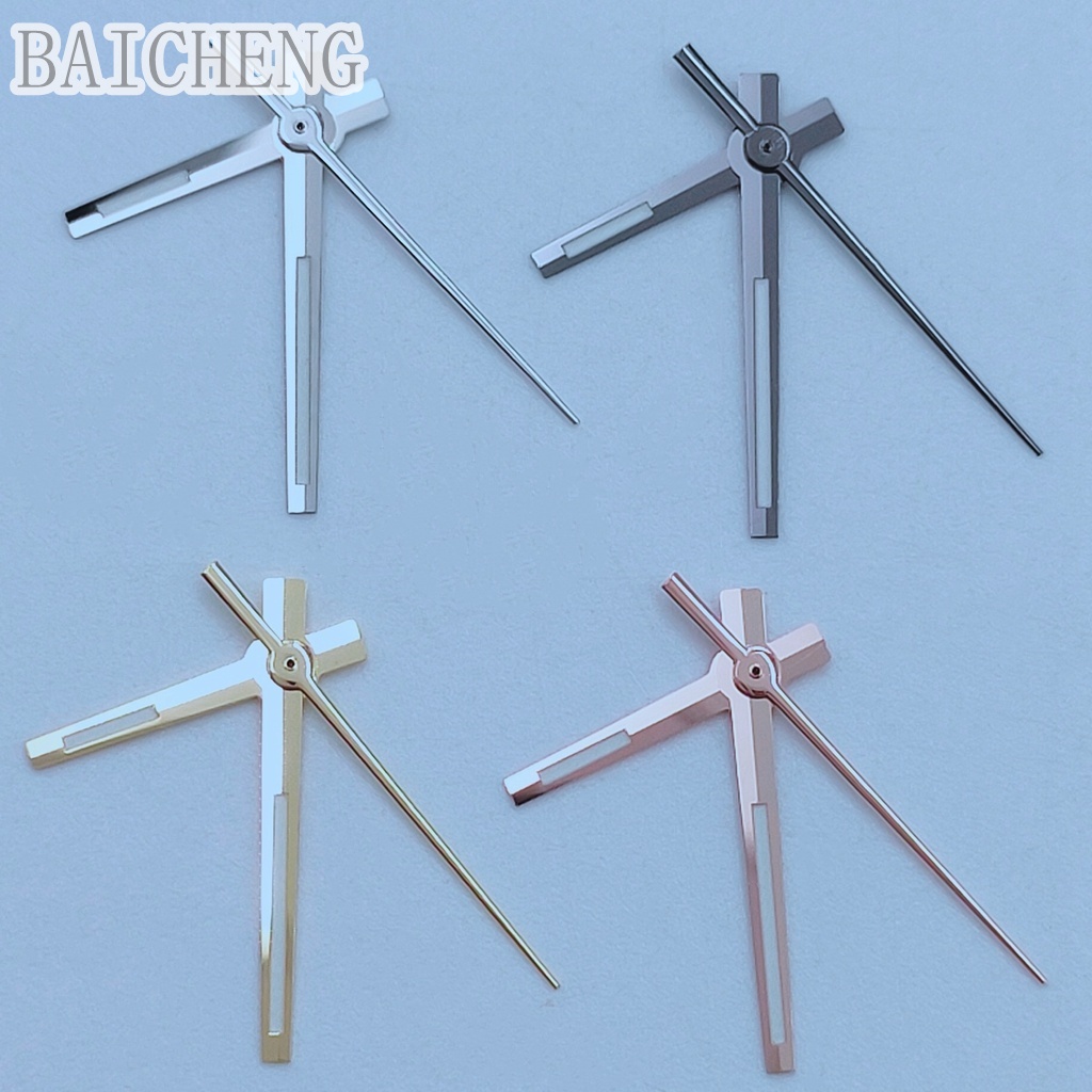 Nh35 NH36 NH38 7S26 7S36 4R35 4R36 นาฬิกามือเงินปืนทอง Rose Gold มือสีเขียว Luminous