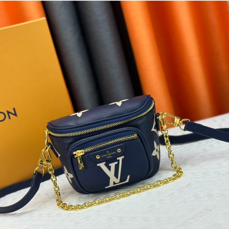 Louis Vuitton หลุยส์ ของแท้ 100% กระเป๋าโซ่ผู้หญิง, ม82208เดิมหนังแท้เอวกระเป๋า, กระเป๋าสะพายข้าง มิ