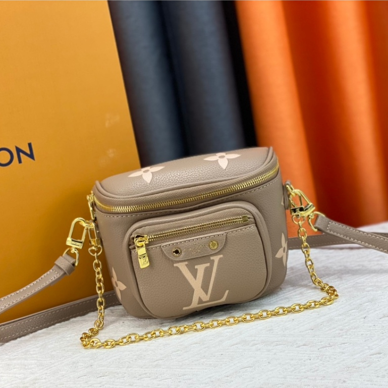 Louis Vuitton หลุยส์ ของแท้ 100% กระเป๋าโซ่ผู้หญิง, ม82208เดิมหนังแท้เอวกระเป๋า, กระเป๋าสะพายข้าง มิ