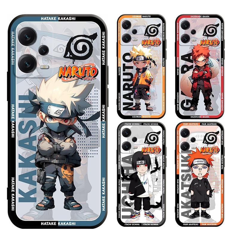 เคสสําหรับ redmi note 12s 12 12C 11A 4G A1 A2 A1 + A2 + PLUS 5G NARUTO Matteตรงกรณีสีดํานุ่ม