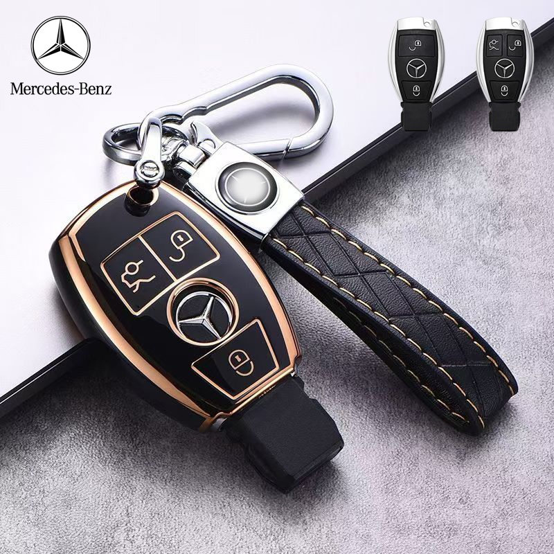 Mercedes-benz ฝาครอบพวงกุญแจสําหรับ Mercedes-Benz A/C/E/S/GLA/GLB/GLC/GLE/GLS/G/AMG เคสกุญแจรีโมท