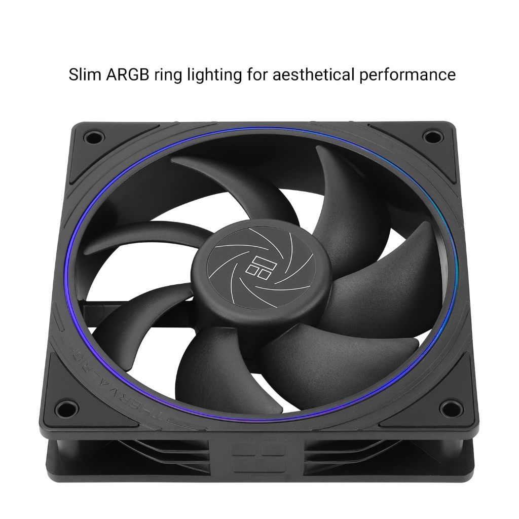 Thermalright TL-S12 พัดลม CPU 12 ซม. พัดลมเคสมาพร้อมกับ ARGB เอฟเฟกต์แสง PC PWM พัดลมคอมพิวเตอร์เงียบพร้อมพัดลมระบายความร้อน CPU ความเร็ว 1500RPM สีดํา