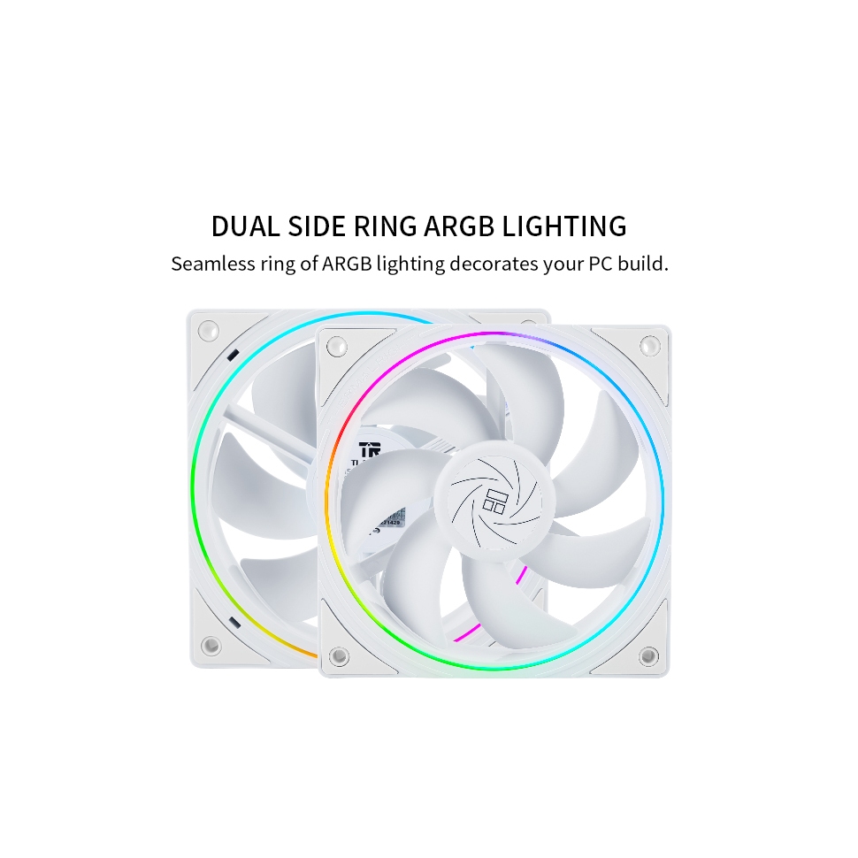 Thermalright TL-S12 พัดลม CPU 12 ซม. พัดลมเคสมาพร้อมกับ ARGB เอฟเฟกต์แสง PC PWM พัดลมคอมพิวเตอร์เงียบพร้อมพัดลมระบายความร้อน CPU ความเร็ว 1500RPM สีดํา
