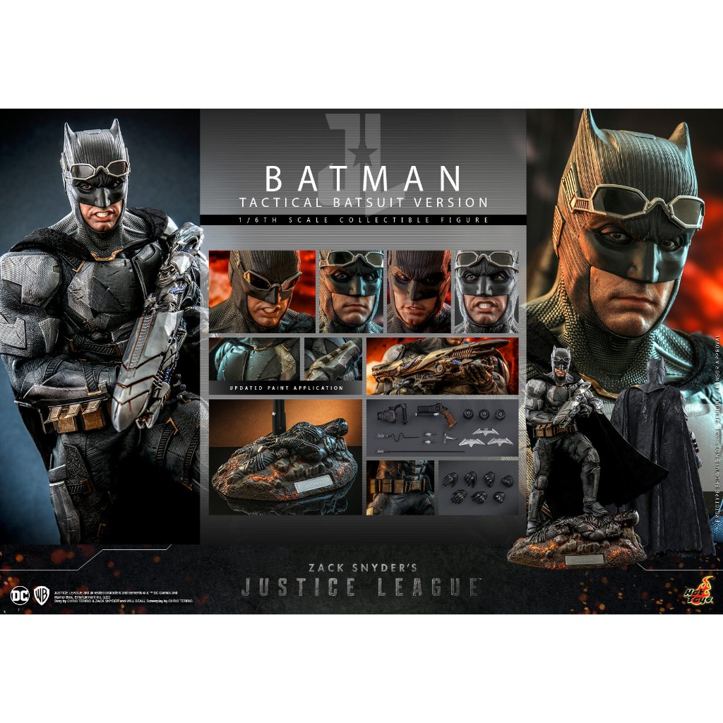 Hot Toys TMS085 DC Zack Snyders Justice League Batman (Tactical Suit) 1/6th Scale Collectible Figure