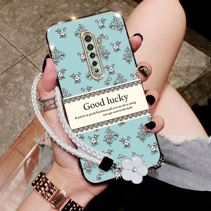 เคส ปลอก OPPO Reno 2F reno2 F Reno 2 F Reno 2 โทรศัพท์กรณี softcase electroplated ซิลิโคนกันกระแทกที่ครอบการออกแบบใหม่ความงามหรูหราย้อนยุคสร้อยข้อมือสำหรับสาว DDXYBH01