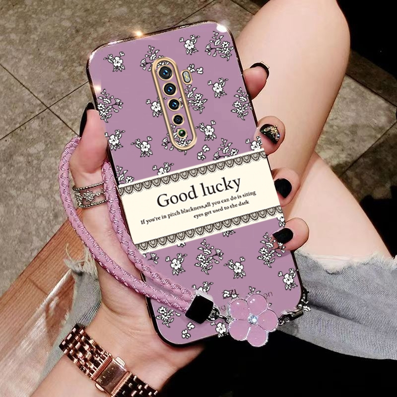 เคส ปลอก OPPO Reno 2F reno2 F Reno 2 F Reno 2 โทรศัพท์กรณี softcase electroplated ซิลิโคนกันกระแทกที่ครอบการออกแบบใหม่ความงามหรูหราย้อนยุคสร้อยข้อมือสำหรับสาว DDXYBH01