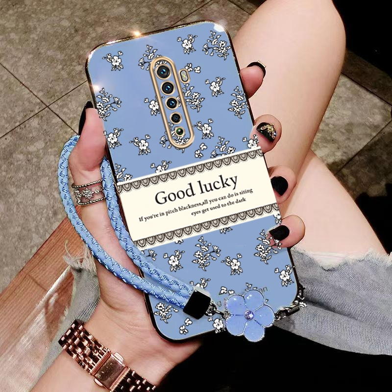 เคส ปลอก OPPO Reno 2F reno2 F Reno 2 F Reno 2 โทรศัพท์กรณี softcase electroplated ซิลิโคนกันกระแทกที่ครอบการออกแบบใหม่ความงามหรูหราย้อนยุคสร้อยข้อมือสำหรับสาว DDXYBH01