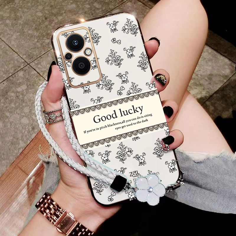 เคส ปลอก OPPO Reno 7Z 5G RENO 7 Z 5G Reno7 Z 5G กรัมโทรศัพท์กรณี Softcase Electroplated ซิลิโคนกันกระแทกที่ครอบการออกแบบใหม่ความงามหรูหราย้อนยุคสร้อยข้อมือสำหรับสาว DDXYBH01