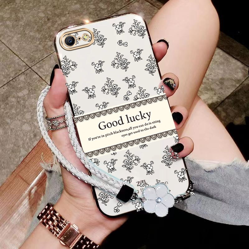 เคส ปลอก OPPO A71 OPPO A71K เคสโทรศัพท์ Softcase Electroplated ซิลิโคนกันกระแทกฝาครอบป้องกันการออกแบบใหม่ Aesthetic Luxury Retro สร้อยข้อมือสำหรับสาว DDXYBH01