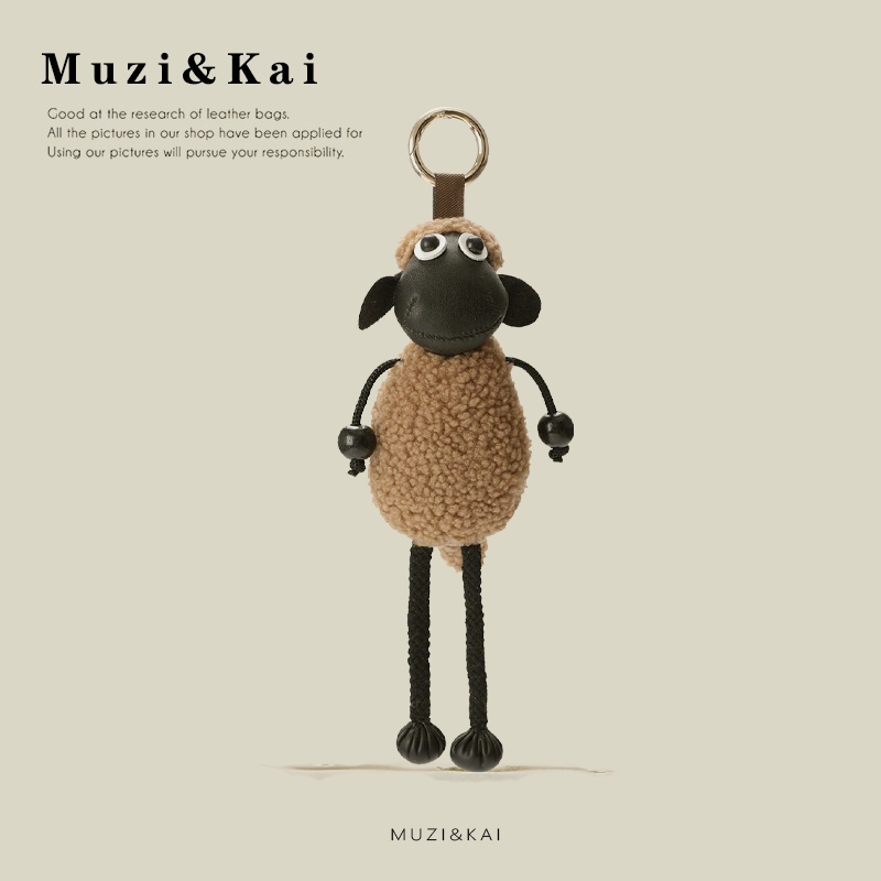 Muzikai จี้ Alpaca ตุ๊กตาผ้ากํามะหยี่น่ารัก จี้ห้อยกระเป๋า
