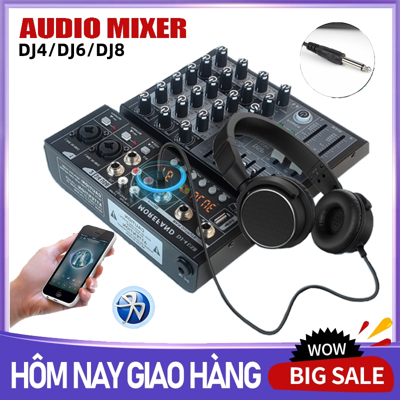 Morefand DJ4/6/8 ช่องชุดหูฟังเครื่องผสมเสียง Better7 พร้อมชิป DSP และบลูทูธไร้สาย - เครื่องขยายเสียงลําโพง