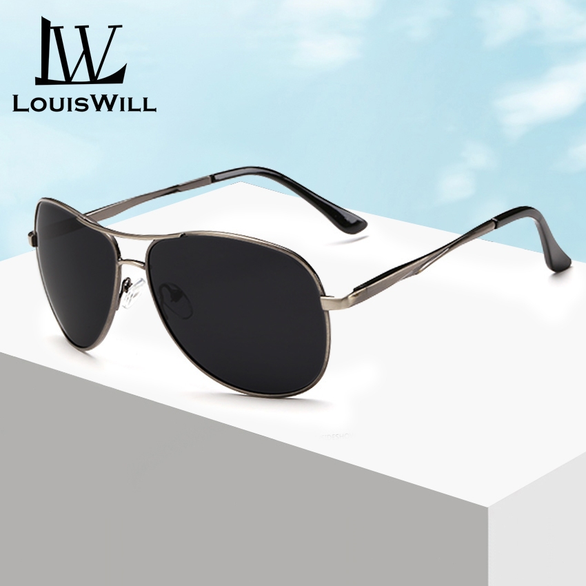 Louiswill Men TAC แว่นกันแดดโพลาไรซ์แฟชั่นคลาสสิก UV400 แว่นกันแดด Retro Anti Glare ขับรถ