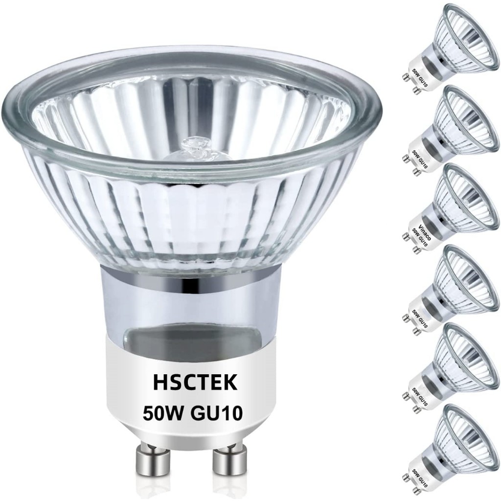 หลอดอุ่นเทียนสําหรับโคมไฟอุ่นเทียน, GU10 50W หลอดฮาโลเจนไฟ Led 1 PC