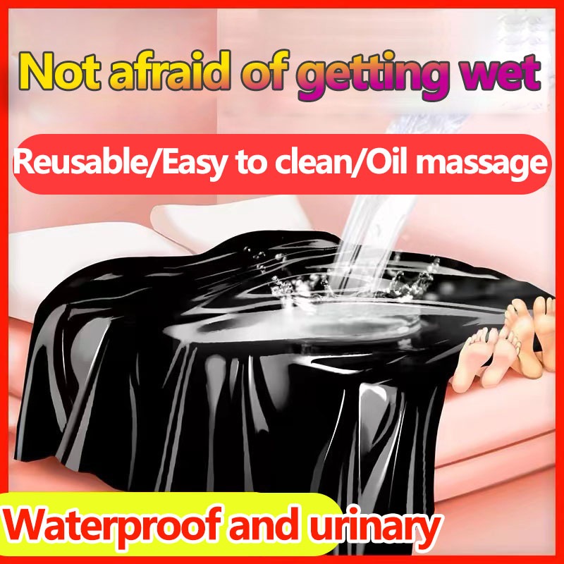 ผ้าปูที่นอนกันน้ํา ผ้าปูที่นอนพลาสติก PVC นํากลับมาใช้ใหม่ได้ Hypoallergenic ขนาดใหญ่พิเศษทําความสะอาดง่าย