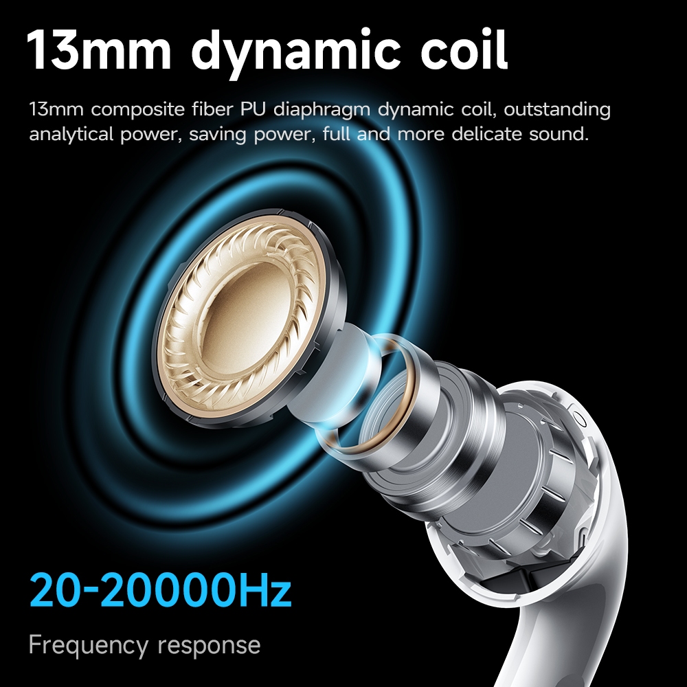 Borofone Original BW76 TWS หูฟังบลูทูธไร้สาย True ANC ตัดเสียงรบกวนกีฬาเพลงหูฟังหน้าจอสัมผัสพร้อมไมโครโฟนสําหรับโทรศัพท์สมาร์ททั้งหมด Universal หูฟัง - รูปที่ 6