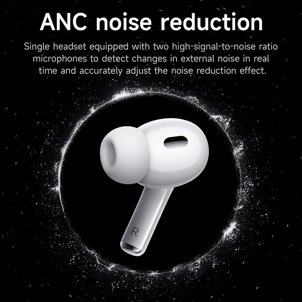 Borofone Original BW76 TWS หูฟังบลูทูธไร้สาย True ANC ตัดเสียงรบกวนกีฬาเพลงหูฟังหน้าจอสัมผัสพร้อมไมโครโฟนสําหรับโทรศัพท์สมาร์ททั้งหมด Universal หูฟัง - รูปที่ 2